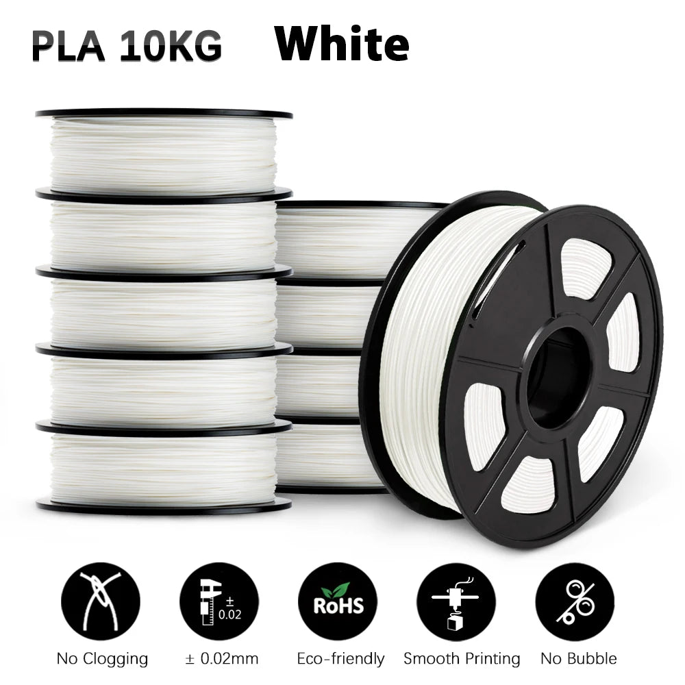 SUNLU 10KG 3D Filament PLA /PLA PLUS Filament 10kg 22 lbs 1.75mm 3D Printer Filament Environmentally friendly High strength PLA