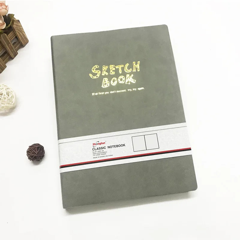 A4/A5 Super Thick Sketchbook 112 Sheets/224 Pages Writing Smoothly Not Easy Falling Pages for Watercolor Sketching Notes