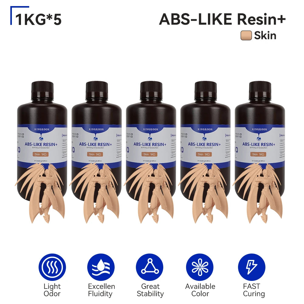 KEEPANG 5/10KG 405nm UV Standard Resin for 3D Printers Resin High Precision Water Washable LCD Printing Resin Material For Photo