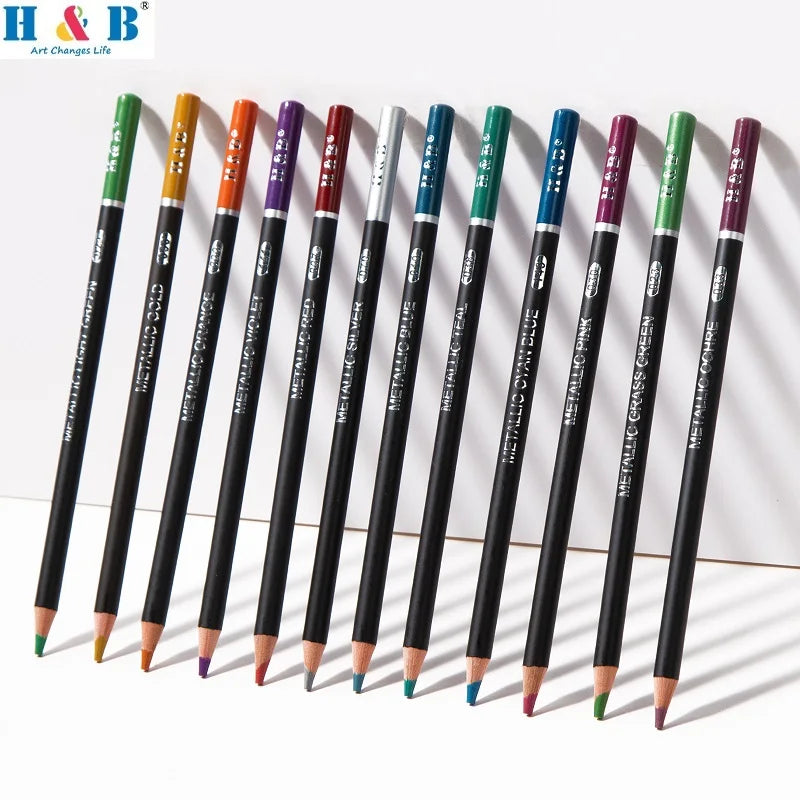 ‎H&B 180/120/72pcs Colored Pencil Set Oil Based Professional Colouring Pencils for Kids Adults Beginners Art Supplies in Tin Box