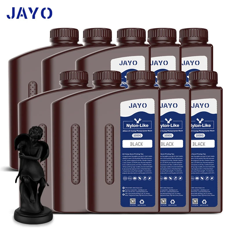 JAYO 3D Resin Water Washab/ABS-Like/Plant Based/Standard 10KG UV Photopolymer Resin Liquid 405nm For LCD 3D Printer Materials