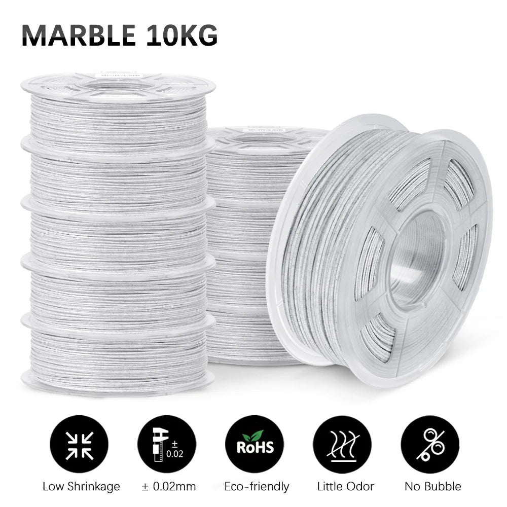JAYO 3D Printer part PETG/PLA Meta/PLA/SILK/PLA PLUS/TPU Filament 1.75mm for 10Rolls FDM 100% No Bubbel craft part DIY Materials
