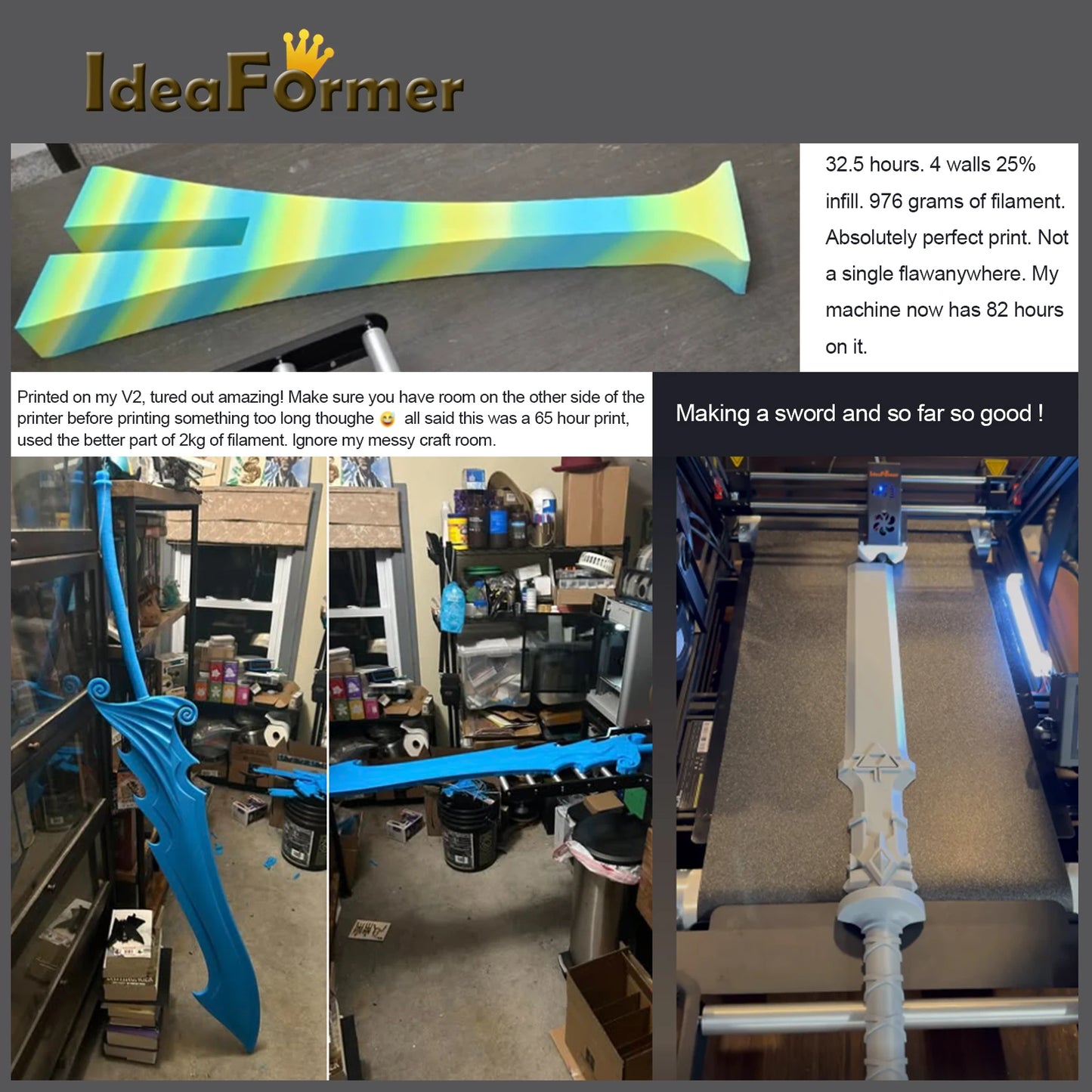 3D-Printer IdeaFormer IR3 V2 Infinite Z-Axis Steel Conveyor Belt 250×250×∞ mm With Extended Tray Klipper Firmware Auto Leveling