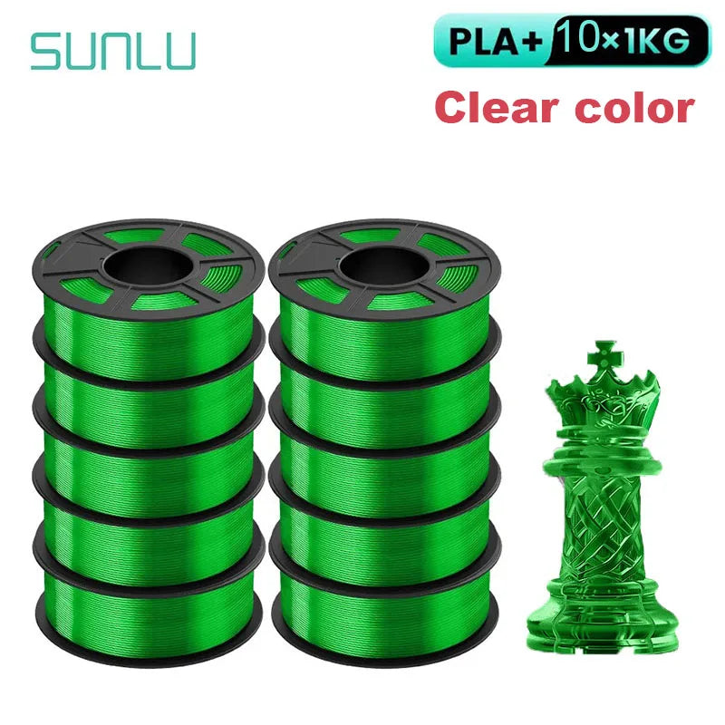 SUNLU 10KG 3D Filament PLA /PLA PLUS Filament 10kg 22 lbs 1.75mm 3D Printer Filament Environmentally friendly High strength PLA