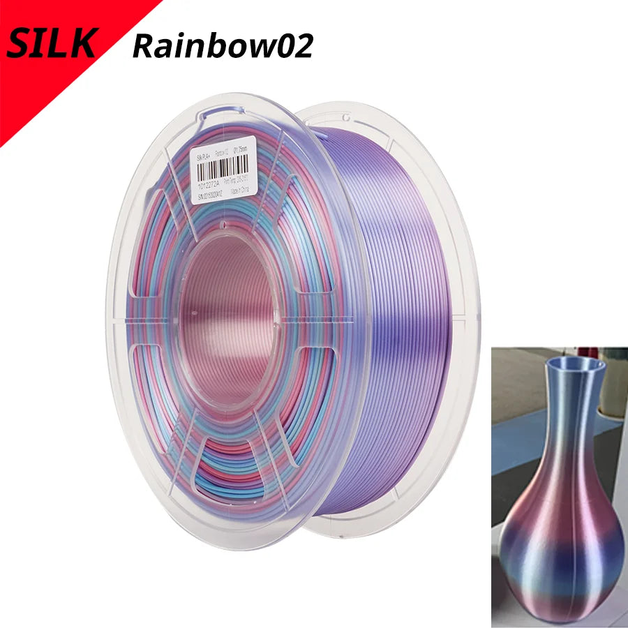 SUNLU 1KG PLA SILK Filament 3D Printer Filament Texture Tangle free 100% no bubble with Vacuum packing Various colors available