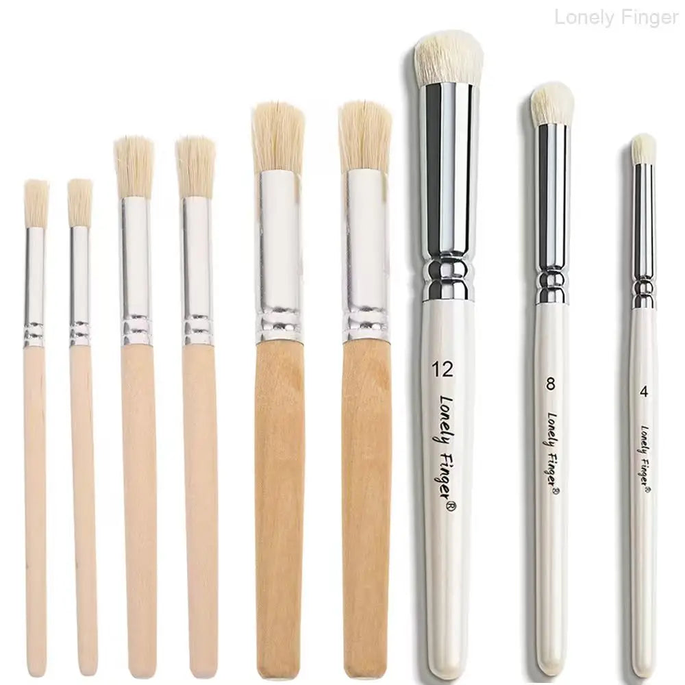 Miniature Paint Brushes Drybrush Set, Detail Paint Brushes for Acrylics, Watercolor, Figurines Model, Face Painting,