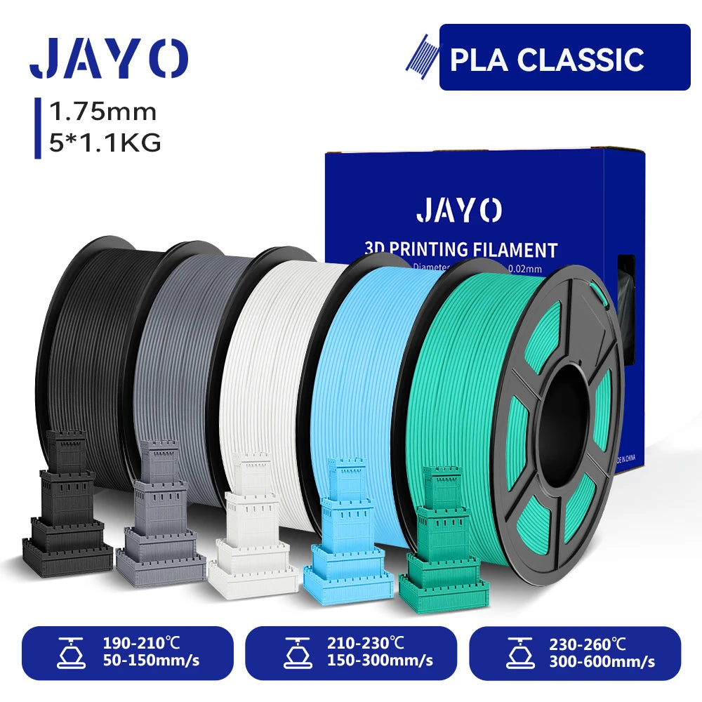 JAYO 5.5KG 3D PETG / High Speed Matte PETG / PLA Classic Printer Filament 1.75mm 3D Printer Filament Neatly Wound PETG for 3D
