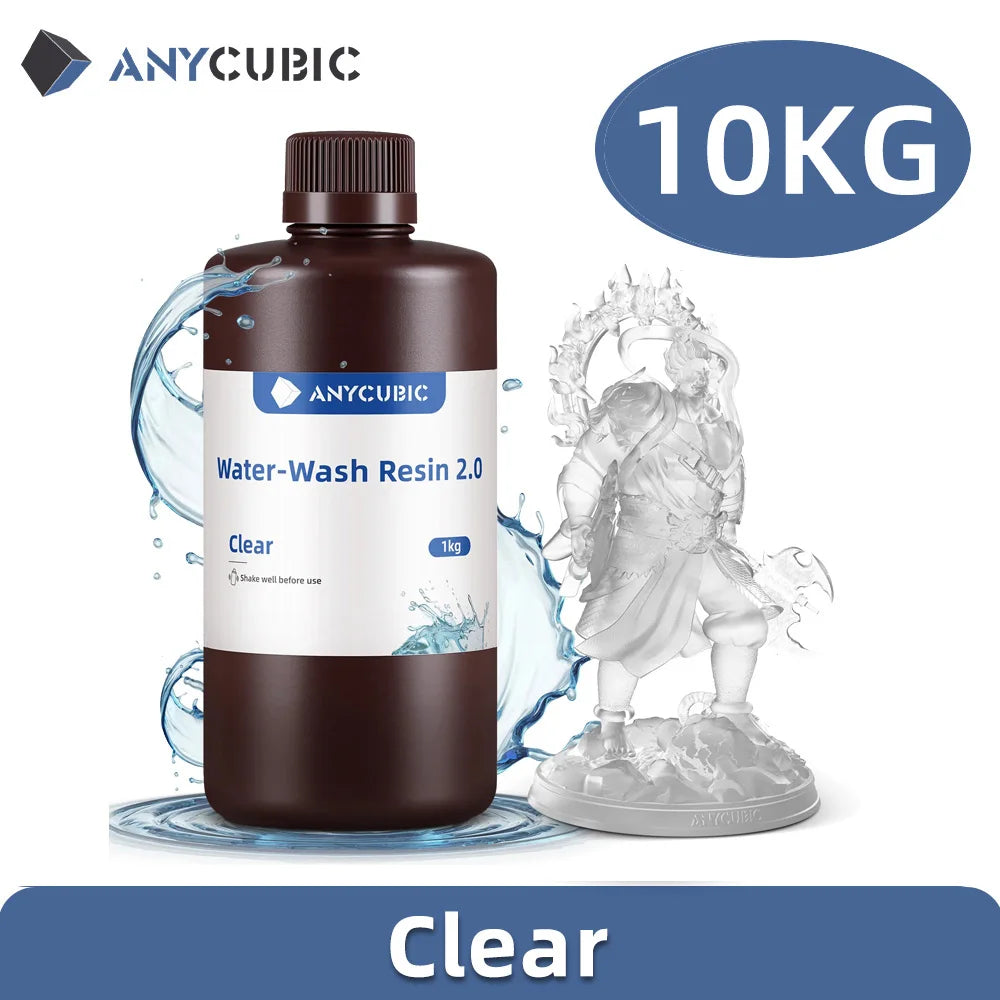 ANYCUBIC Resin ABS Pro 2/ Water Wash/ ECO Plant Resin 405nm UV Resin 10kg For LCD 3D Printer Material For Printing