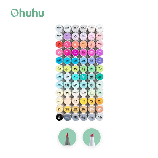 Ohuhu Honolulu 72 Colors Marker Pen Set