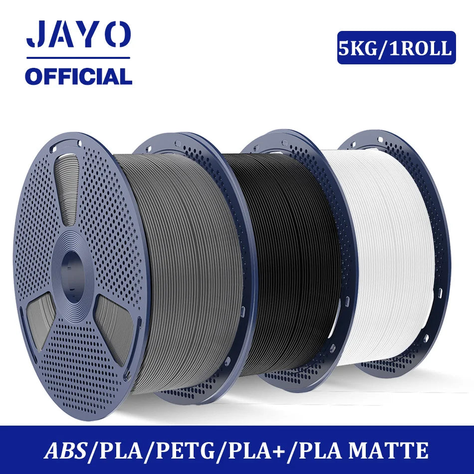 JAYO PLA /PLA Matte /ABS/PETG/PLA Plus 3D Printer Filament 5KG/Roll 1.75mm 3D Filament Large Spool Neatly Wound Filament