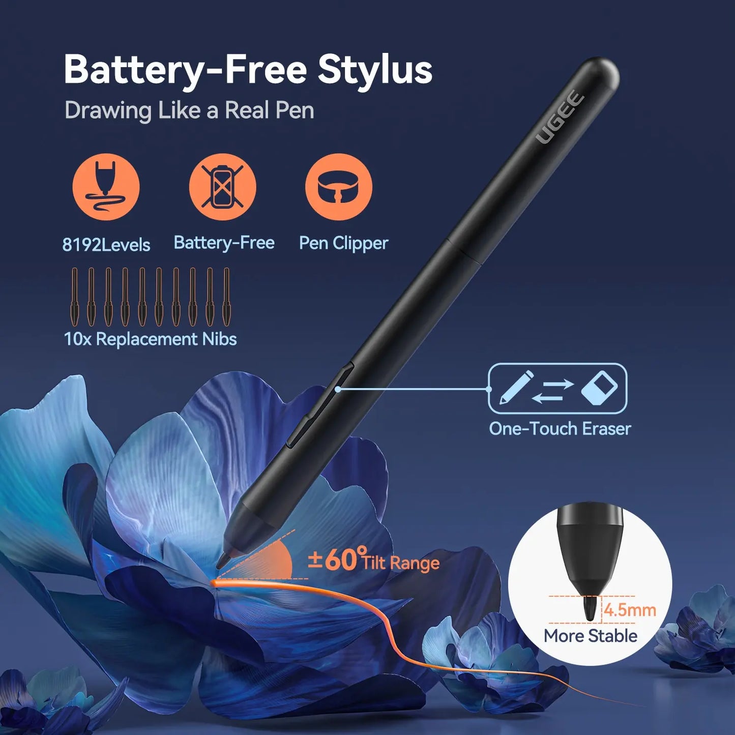 6-Inch UGEE S640 Drawing Tablets Digital Pen Pad Writing/Drawing Board 8192 Stylus for Android, Windows, Mac and Laptop