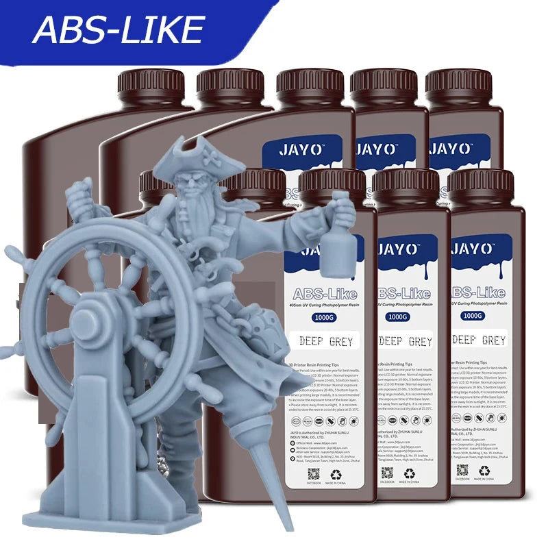 JAYO 3D Resin Water Washab/ABS-Like/Plant Based/Standard 10KG UV Photopolymer Resin Liquid 405nm For LCD 3D Printer Materials