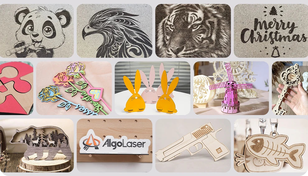 Algolaser 90W Table 40*43cm CNC Laser Cutter Engraver 3.5” Touch Scree Phone&WiF Metal Wood CNC Lase Cutting Engraving Machine