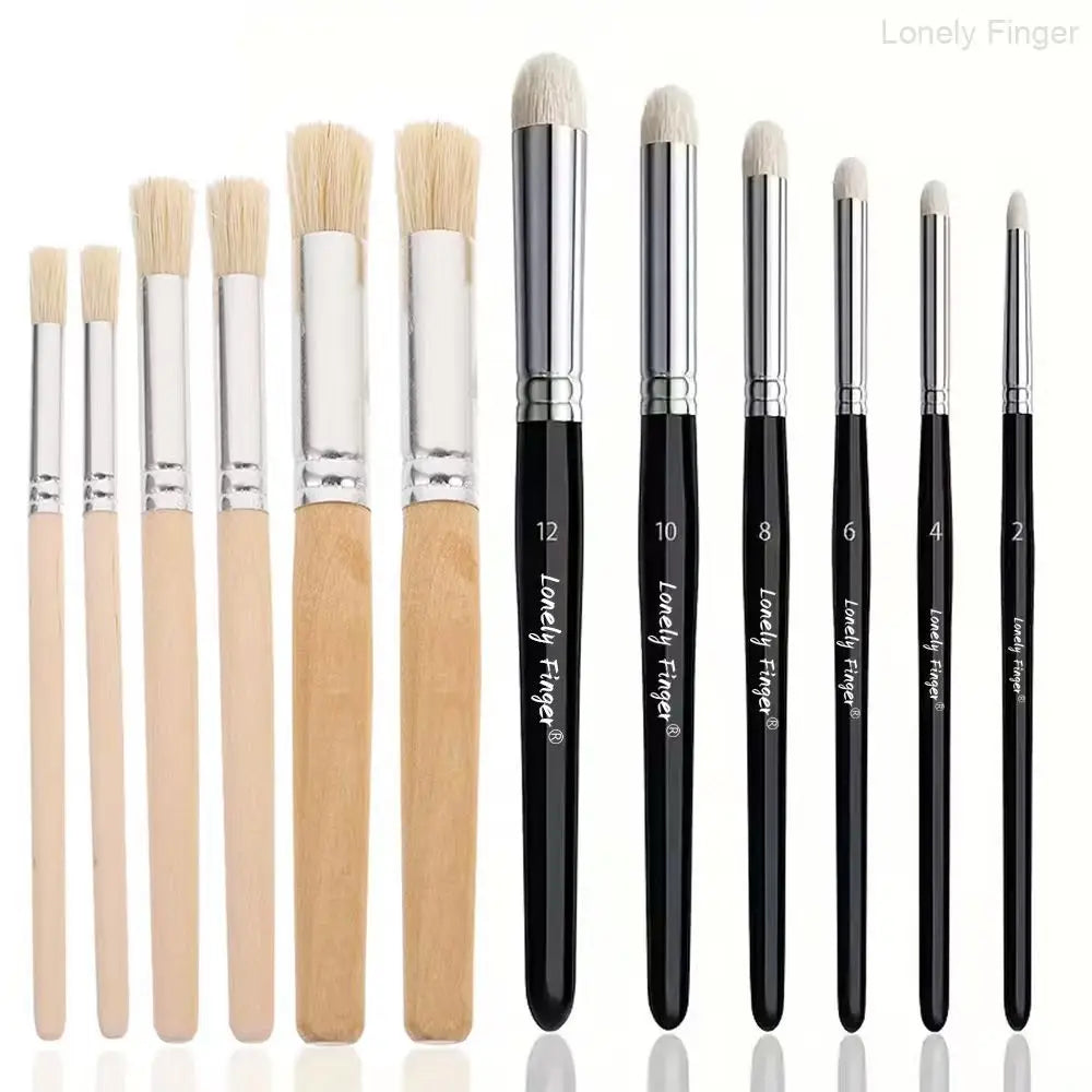 Miniature Paint Brushes Drybrush Set, Detail Paint Brushes for Acrylics, Watercolor, Figurines Model, Face Painting,