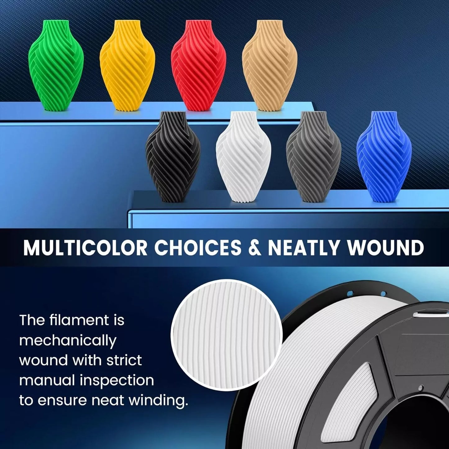 JAYO 5.5KG 3D PETG / High Speed Matte PETG / PLA Classic Printer Filament 1.75mm 3D Printer Filament Neatly Wound PETG for 3D