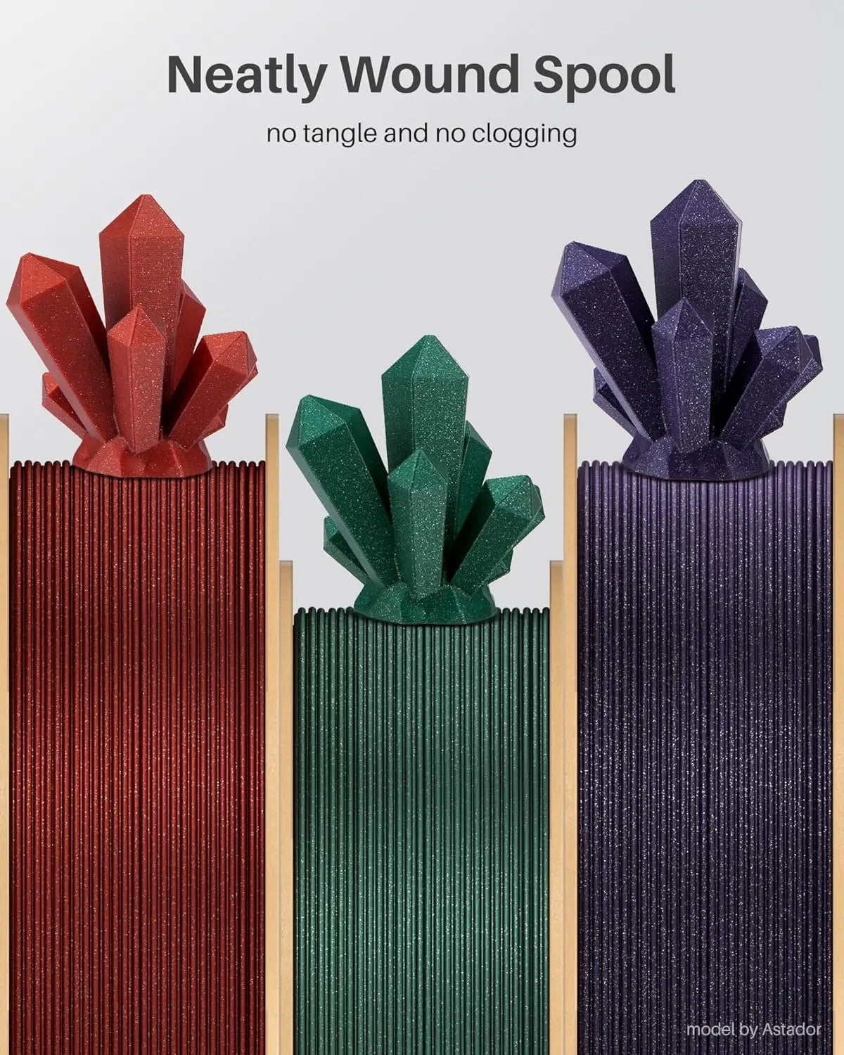 Sparkle PLA Filament 1.75mm Bundle 4KG, Glitter Twinkling 3D Printer Filament Dimensional Accuracy +/- 0.02mm, 4pcs 1kg Spool