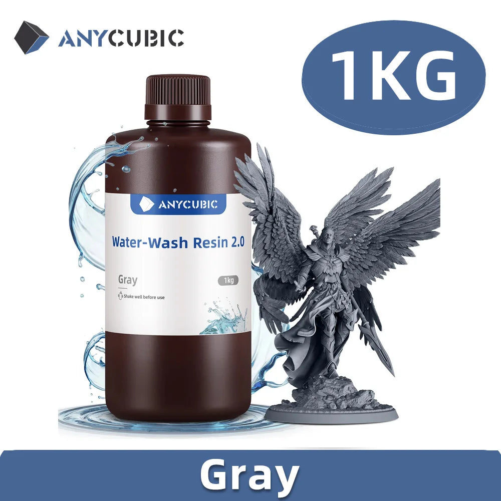 ANYCUBIC Water-Wash Resin For LCD 3D Printer High Precision Low Odor Low Viscosity 3D Printing Standard Photopolymer
