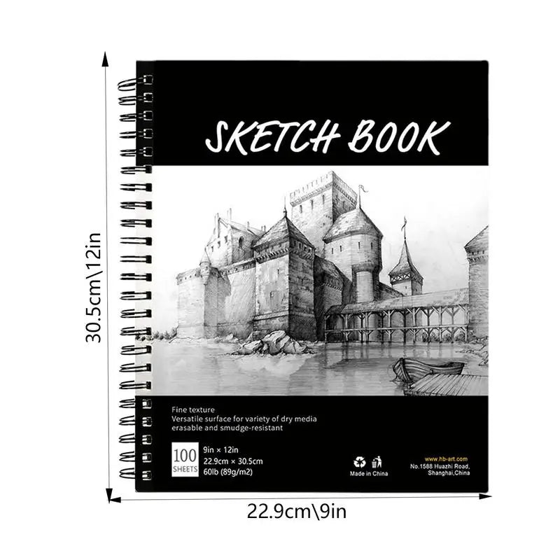 Drawing Book 9x12inch Sketching Beginners-Friendly Notebook Children's Arts Supplies Drawing Books For Writing Sketching Drawing