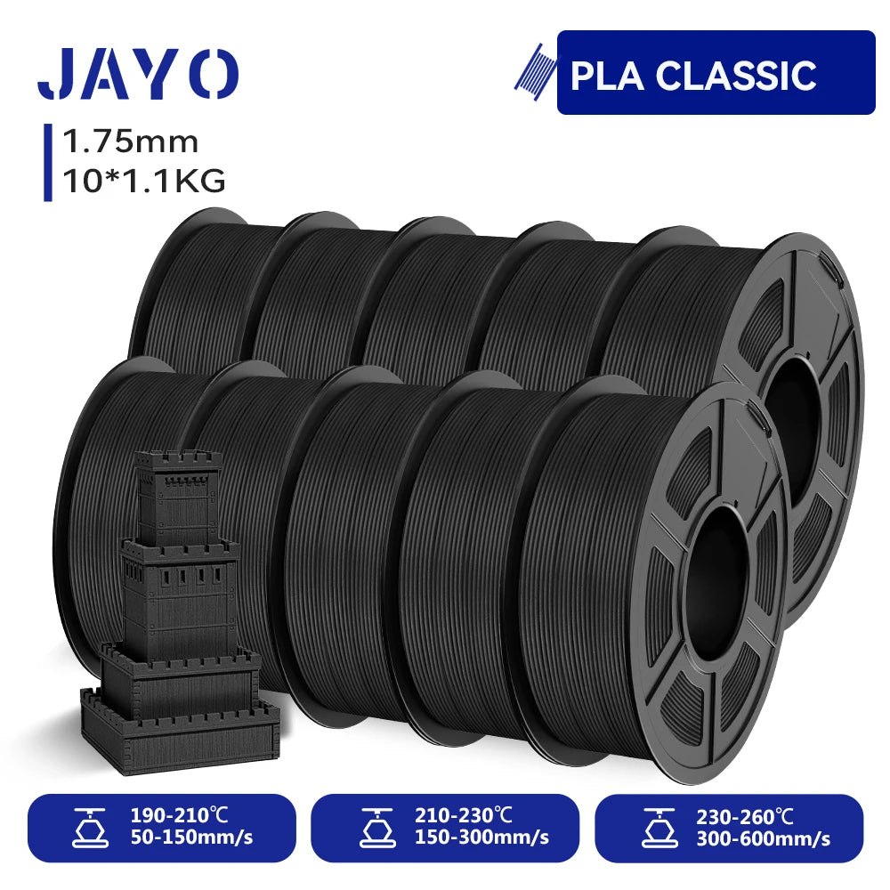 JAYO 3D PETG/ High Speed Matte PETG / PLA Classic Printer Filament 1.75mm 3D Printer Filament 11KG Neatly Wound PETG for 3D