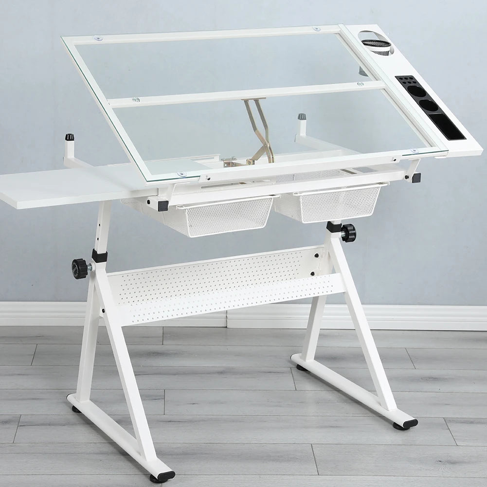 Drafting Printing Table Drawing Desk With Chair Printing Table For Reading Writing Painting Versatile Art Craft Work Station