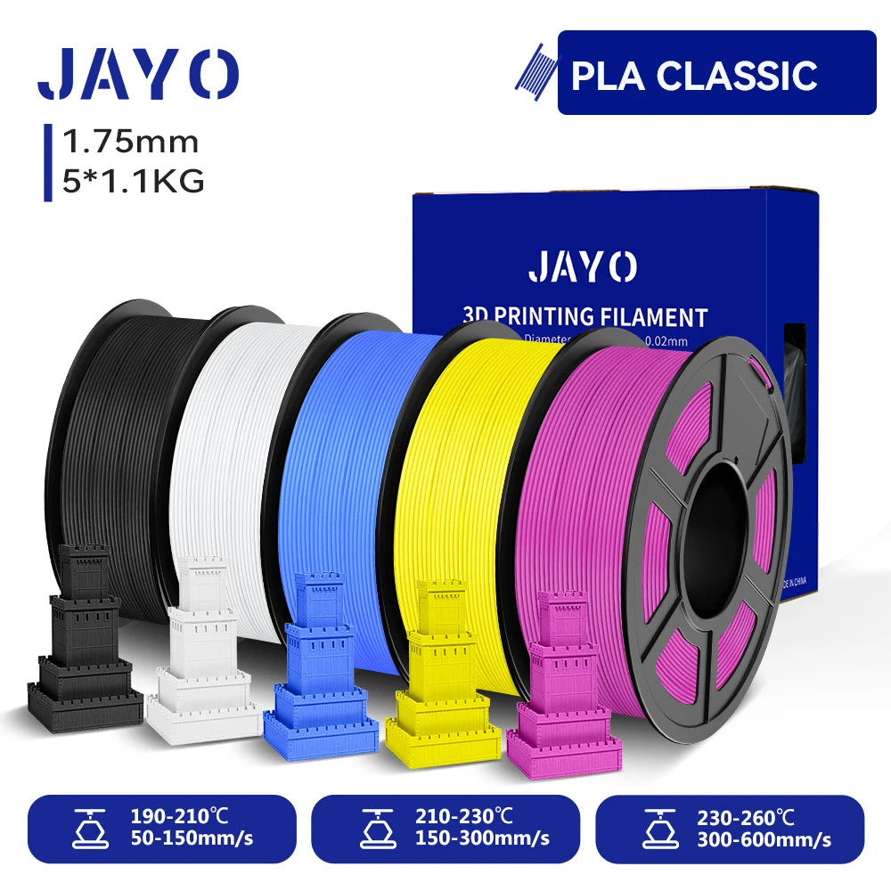 JAYO 5.5KG 3D PETG / High Speed Matte PETG / PLA Classic Printer Filament 1.75mm 3D Printer Filament Neatly Wound PETG for 3D