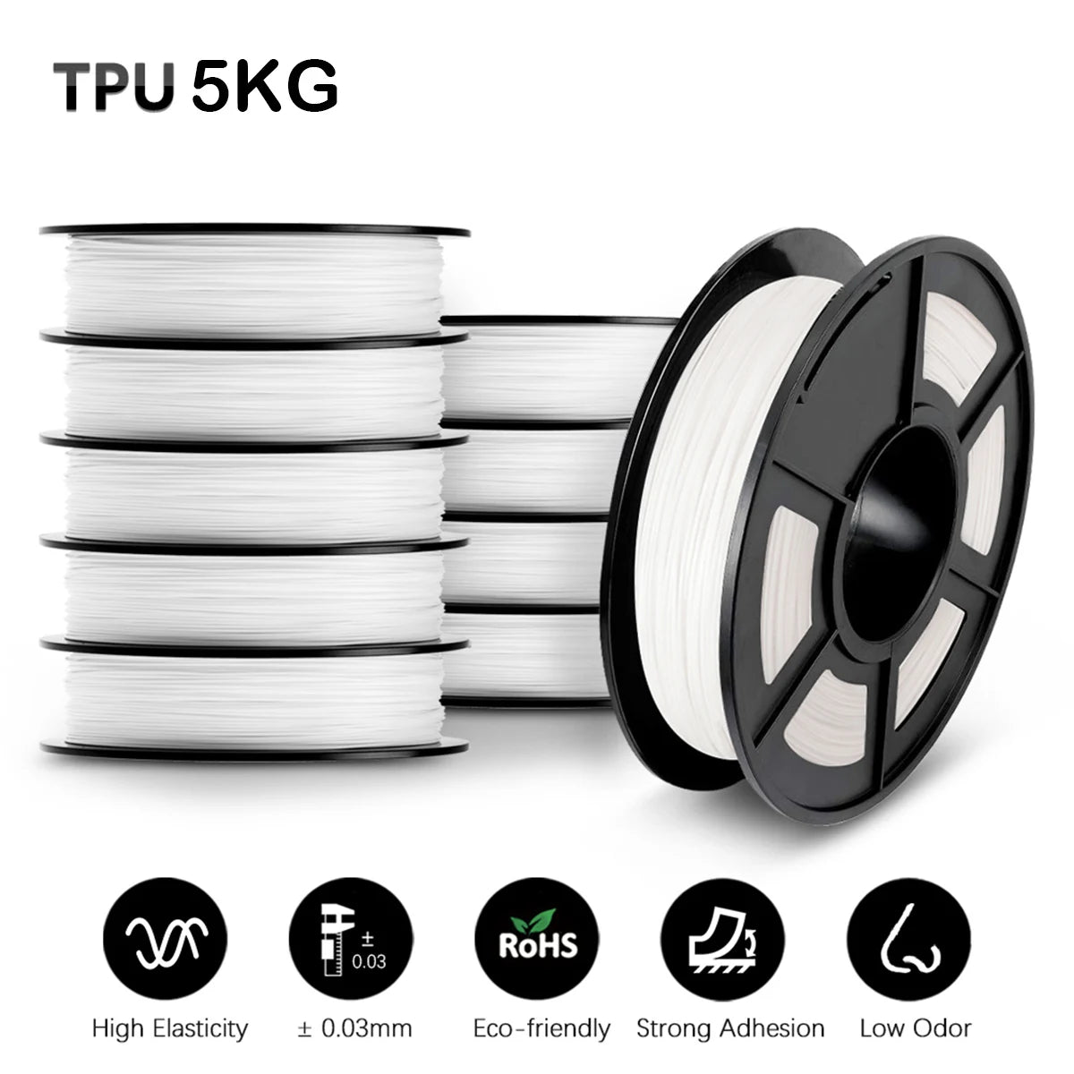 JAYO 3D Printer part PETG/PLA Meta/PLA/SILK/PLA PLUS/TPU Filament 1.75mm for 10Rolls FDM 100% No Bubbel craft part DIY Materials