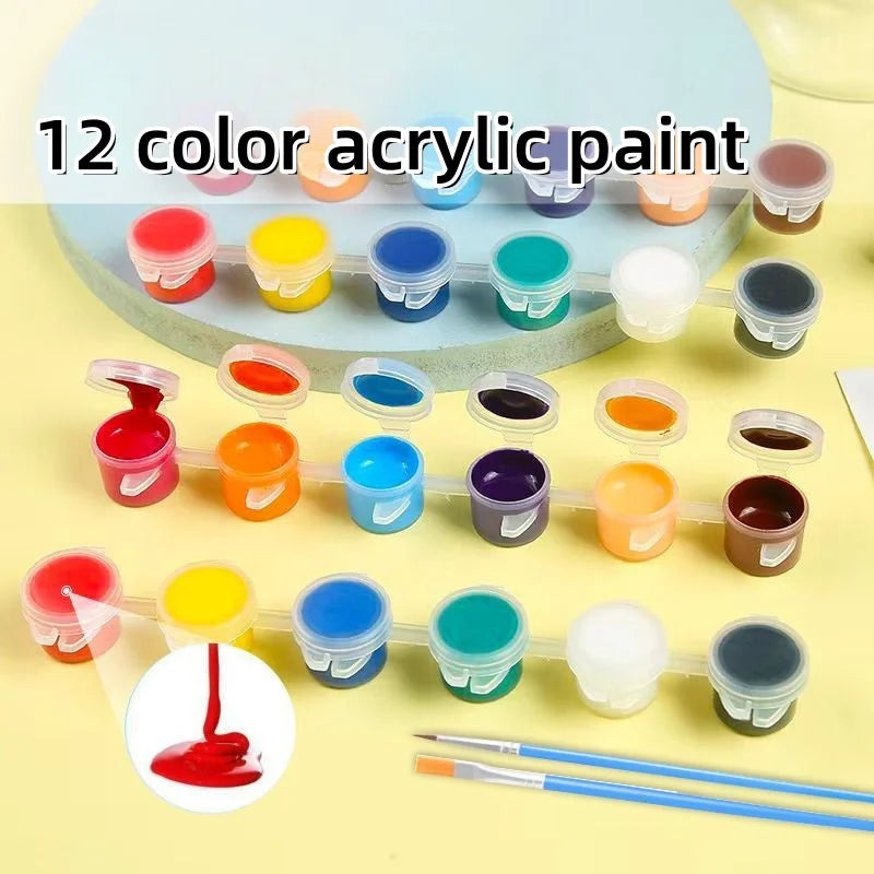3mL, Acrylic Pigment for Student Art, Graffiti Painting, DIY Pigment, Hand Painted Walls, 12 Colors
