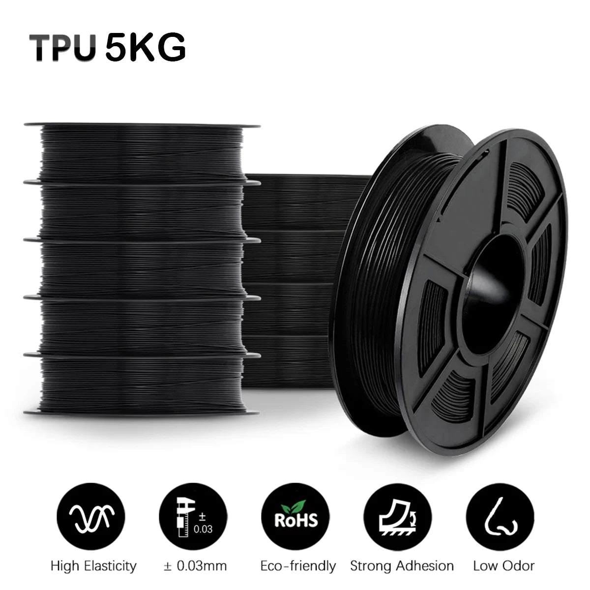 JAYO 3D Printer part PETG/PLA Meta/PLA/SILK/PLA PLUS/TPU Filament 1.75mm for 10Rolls FDM 100% No Bubbel craft part DIY Materials