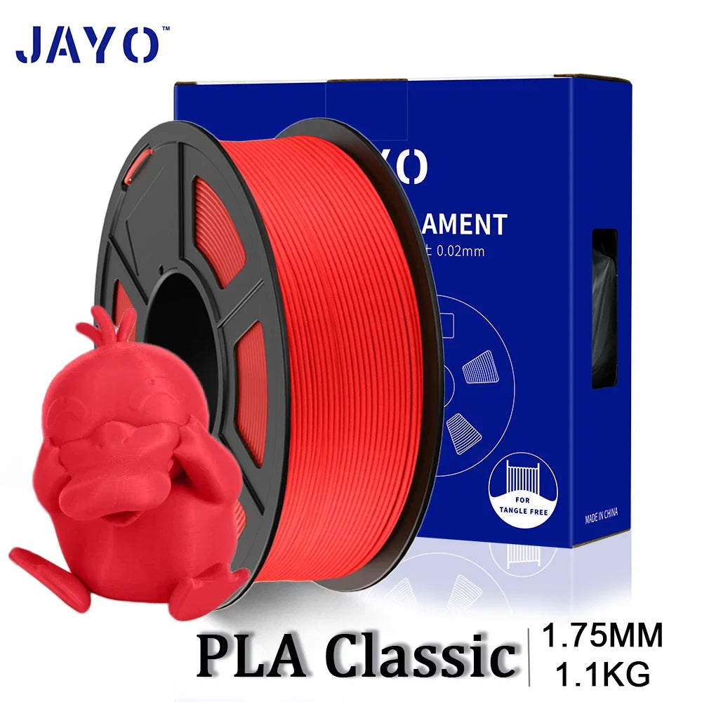 JAYO 3D Printer PLA Classic Filament 1.75mm+/-0.02mm 300-600mm/s Print Range High Flow Speedy PLA 3D Printer Filament for 3D