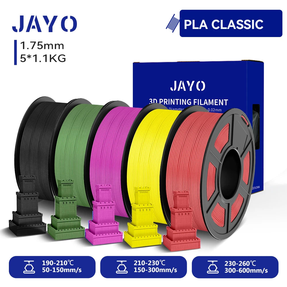 JAYO 5.5KG 3D PETG / High Speed Matte PETG / PLA Classic Printer Filament 1.75mm 3D Printer Filament Neatly Wound PETG for 3D