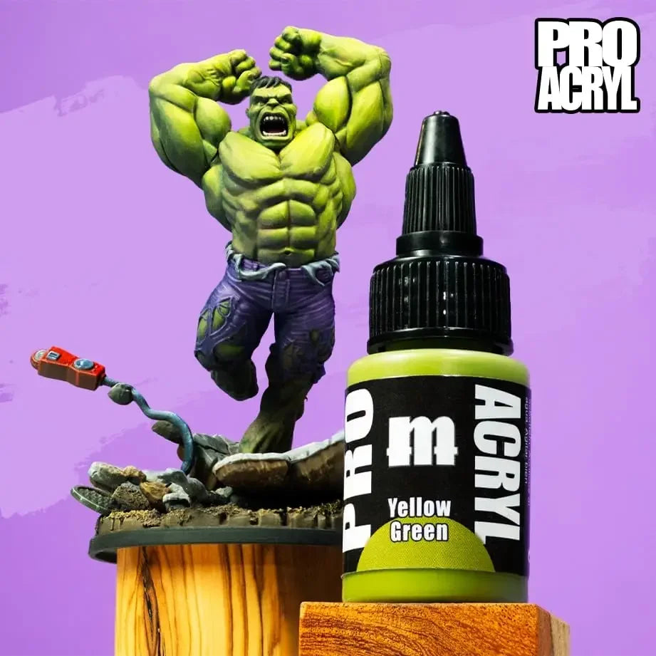 Pro Acryl Base Set Acrylic Model Paints for Plastic Models - Miniature Painting, no-clog cap, comes loaded with glass agitator