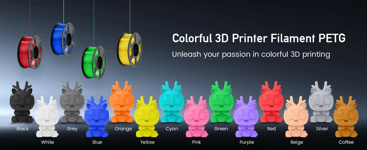 SUNLU 5KG 3D Filament PLA/PLA PLUS/PETG/ABS Filamnet 1.75mm 5Roll 1KG Neatly Wound 3D Printer Filament for 3D Printer