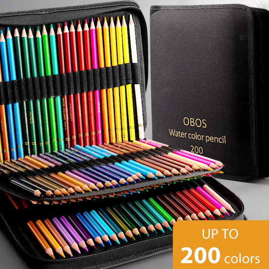 48/72/120/200 Pcs Colored Pencils Set Watercolor Drawing Pencils with Pencils Cases Professional Drawing Sketching Art Supplies