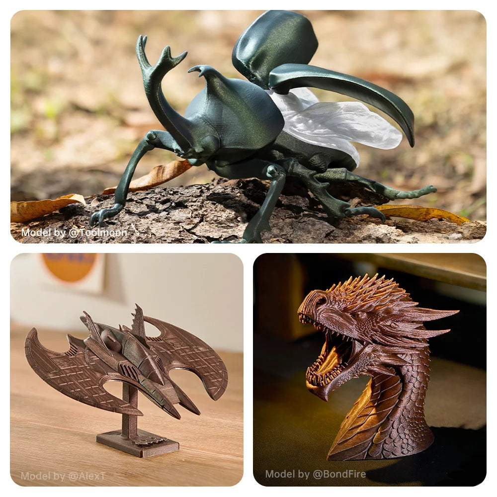 ANYCUBIC PLA Galaxy Filament Starry Effcet 3D Printer Filament Dynamic Colors PLA FDM Kobra 3 combo S1 Combo Printing Filament