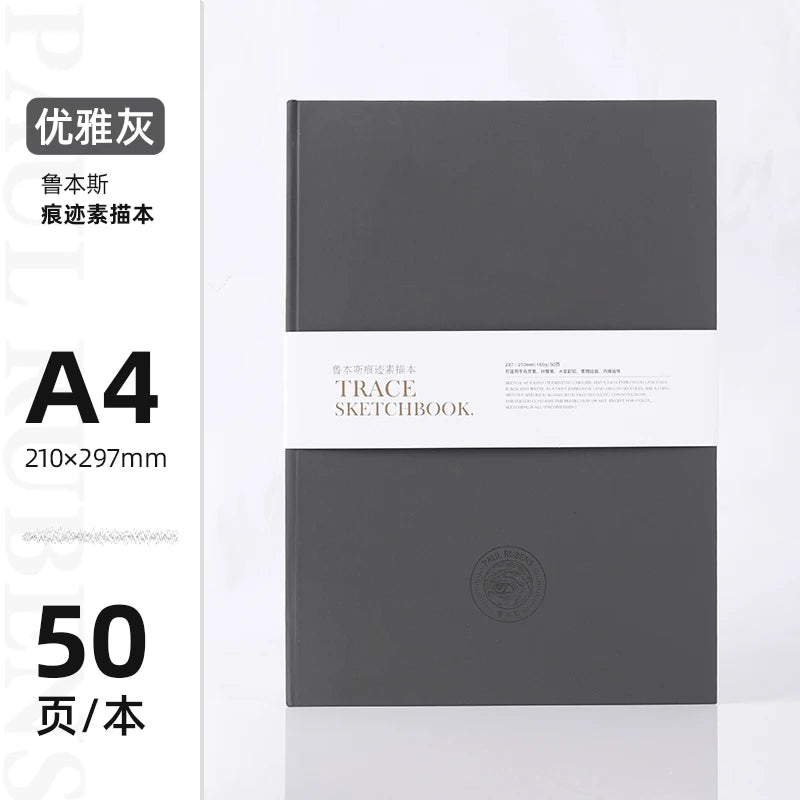 A4/A5 Trace Sketchbook 50 Pages Thickened Paper Can Be Stacked Color Impermeable for Painting Practice Sketch Design Graffiti
