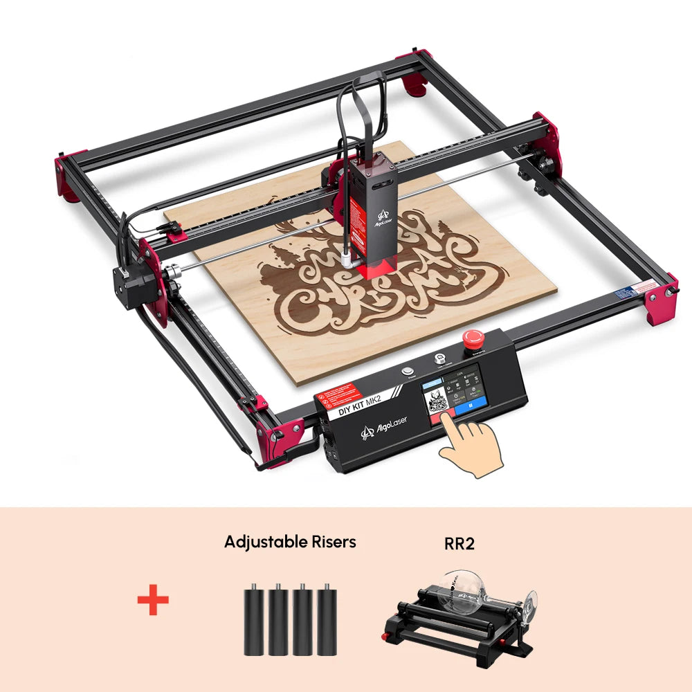 Laser Engraver with Air Pump10W Output Laser Engraving Cutting Tool for Metal Colorizing, Wood, Acrylic, Leather Emergency Stop