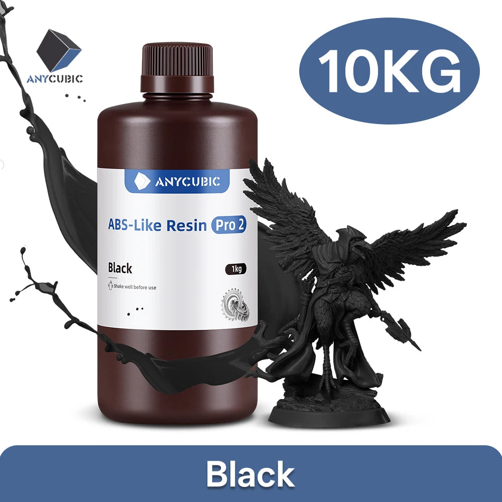ANYCUBIC Resin ABS Pro 2/ Water Wash/ ECO Plant Resin 405nm UV Resin 10kg For LCD 3D Printer Material For Printing