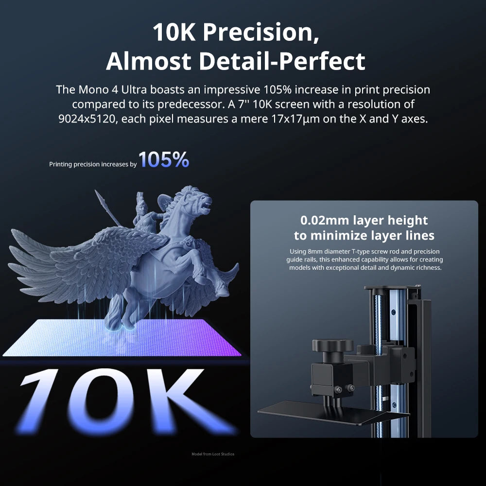 3D-Printer ANYCUBIC Photon Mono 4 Ultra AE Version LCD 3D Printer 7" 10K High Precision 3D Printing 2.2L Build Volume 236 mm * 231 mm * 430 mm