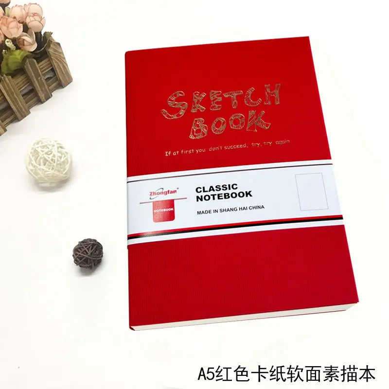 A4/A5 Super Thick Sketchbook 112 Sheets/224 Pages Writing Smoothly Not Easy Falling Pages for Watercolor Sketching Notes