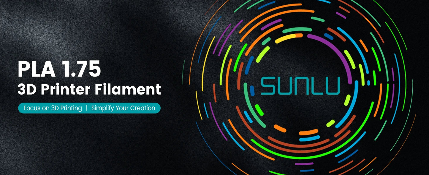 SUNLU 5KG 3D Filament PLA/PLA PLUS/PETG/ABS Filamnet 1.75mm 5Roll 1KG Neatly Wound 3D Printer Filament for 3D Printer