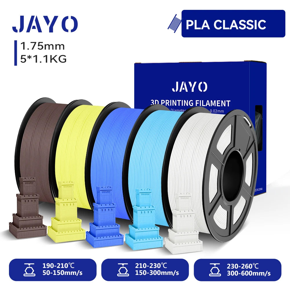 JAYO 5.5KG 3D PETG / High Speed Matte PETG / PLA Classic Printer Filament 1.75mm 3D Printer Filament Neatly Wound PETG for 3D