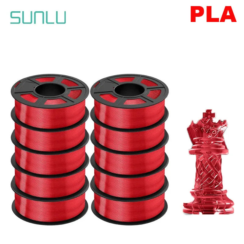 SUNLU 10KG 3D Filament PLA /PLA PLUS Filament 10kg 22 lbs 1.75mm 3D Printer Filament Environmentally friendly High strength PLA