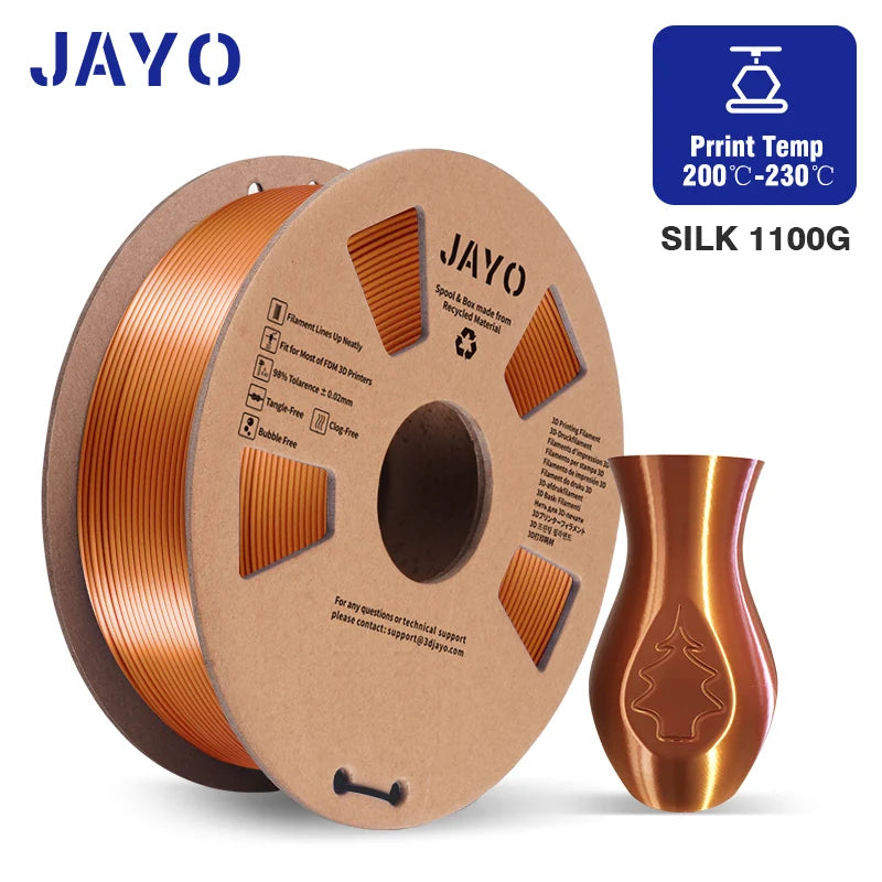 JAYO PLA/PETG/SILK/PLA Meta Filament 1Roll 3D Printer Filament 1.75mm 3d Filament PLA Printing Materials for 3D Printer&3D Pen