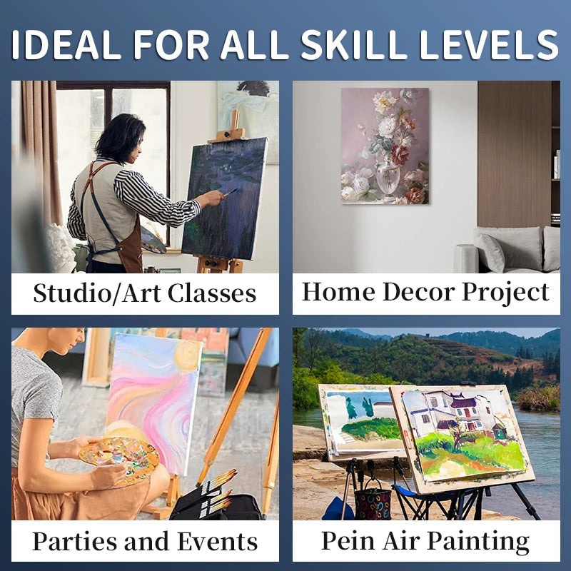 3 Pack Canvas Panels, Blank Board Panels for Acrylic, Oil, Watercolor, Tempera Painting,  Primed Acid-Free for Students, Adults