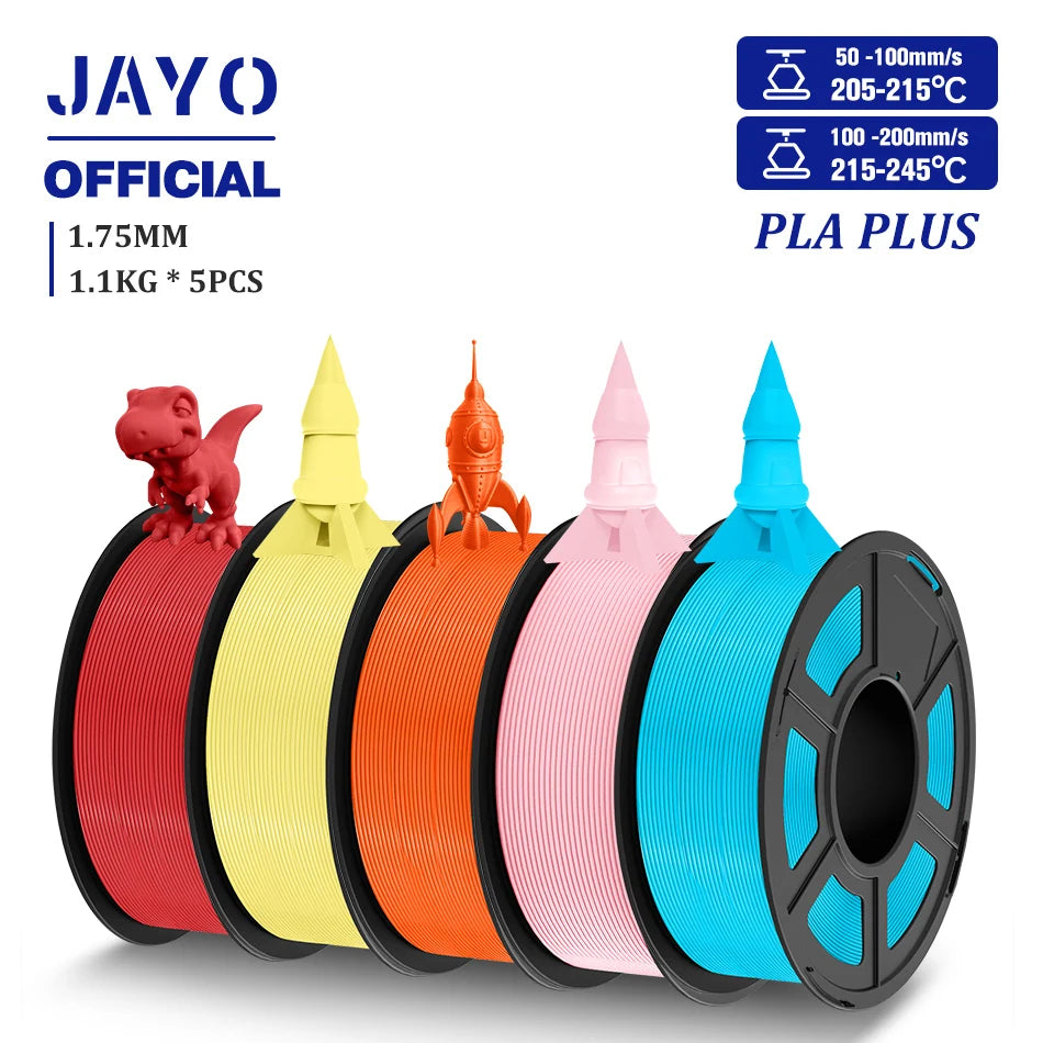JAYO PLA plus 1.75mm PLA+ 3D Printer Filament Neatly Wound 3D Filament PLA For FDM 3D Printer Macarone Color Materials
