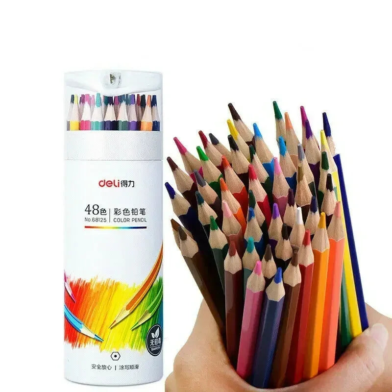 12/24/36/48 Colors Wood Pastel Colored Pencil Set Oil Color Lead Drawing and Coloring for Writing and Drawing Pencils