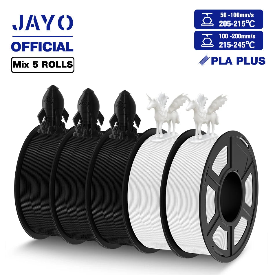 JAYO PLA plus 1.75mm PLA+ 3D Printer Filament Neatly Wound 3D Filament PLA For FDM 3D Printer Macarone Color Materials