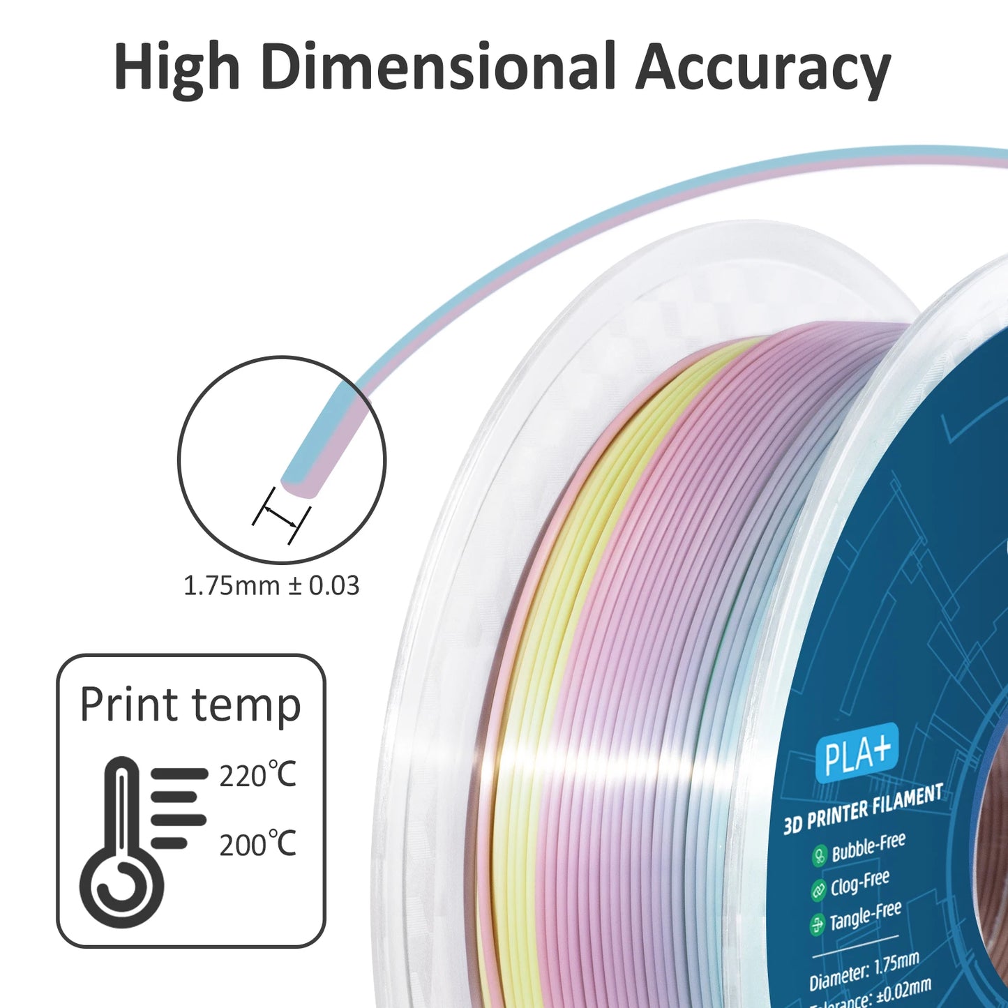 GEEETECH 3d Silk PLA Filament 1kg1.75mm Spool Wire For 3D Printer Material,Safety, Vacuum packaging, special color, Bubble free