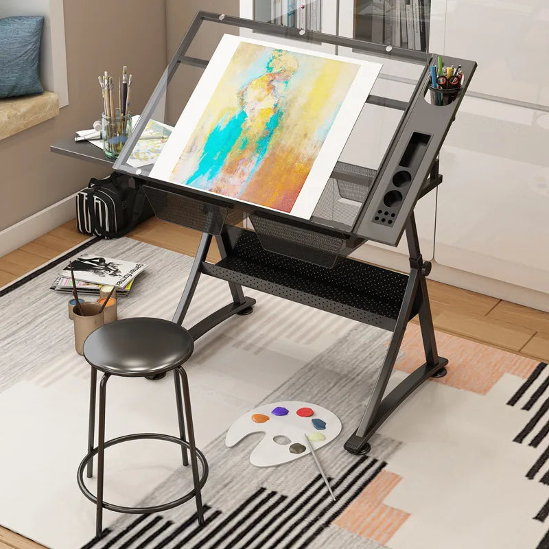 Modern liftable drawing table calligraphy and painting art student drawing designer table workbench table standing table