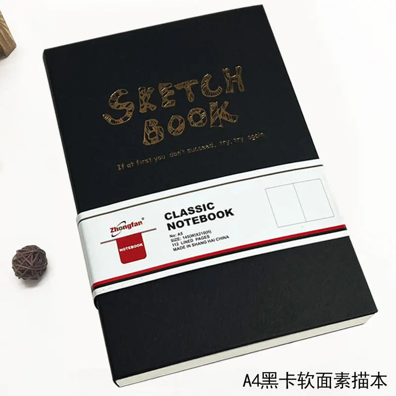 A4/A5 Super Thick Sketchbook 112 Sheets/224 Pages Writing Smoothly Not Easy Falling Pages for Watercolor Sketching Notes